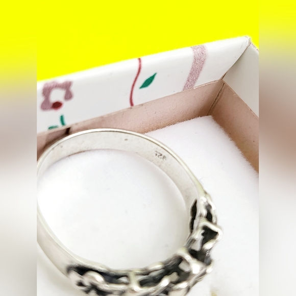 Plumeria .925 Sterling Silver Ring - Picture 13 of 14